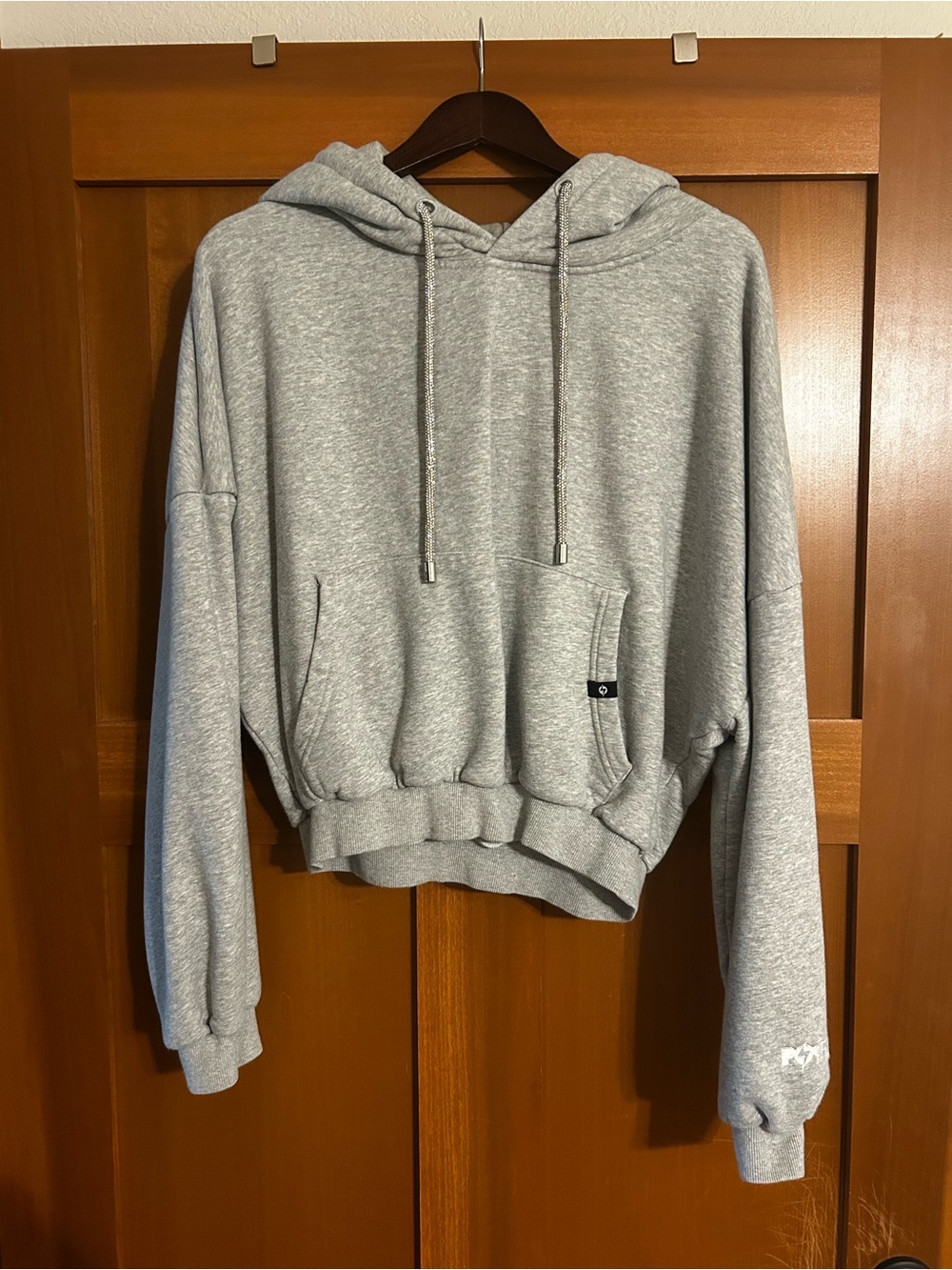 POPFLEX Heather Gray Cropped Hoodie